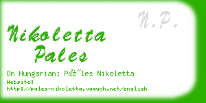 nikoletta pales business card